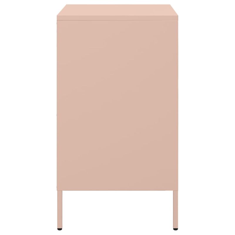 Casa si Gradina - Mobilier - Comode si corpuri - Noptiere - Noptiere, 2 buc., roz, 36x39x68 cm, otel laminat la rece - Infinity.ro