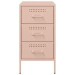 Casa si Gradina - Mobilier - Comode si corpuri - Noptiere - Noptiere, 2 buc., roz, 36x39x68 cm, otel laminat la rece - Infinity.ro