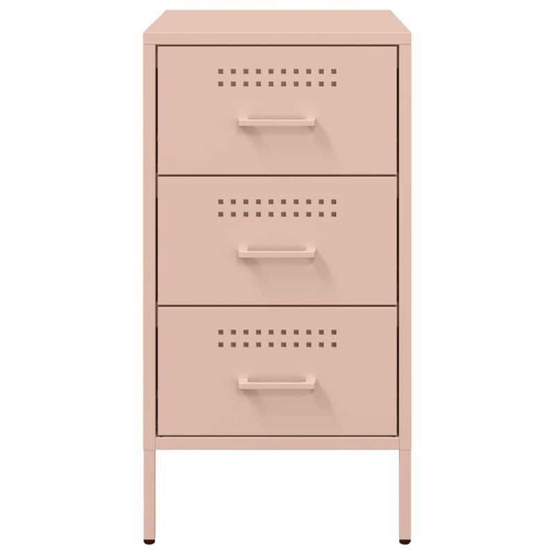 Casa si Gradina - Mobilier - Comode si corpuri - Noptiere - Noptiere, 2 buc., roz, 36x39x68 cm, otel laminat la rece - Infinity.ro