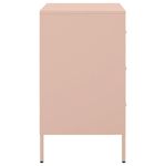 Casa si Gradina - Mobilier - Comode si corpuri - Noptiere - Noptiere, 2 buc., roz, 36x39x68 cm, otel laminat la rece - Infinity.ro