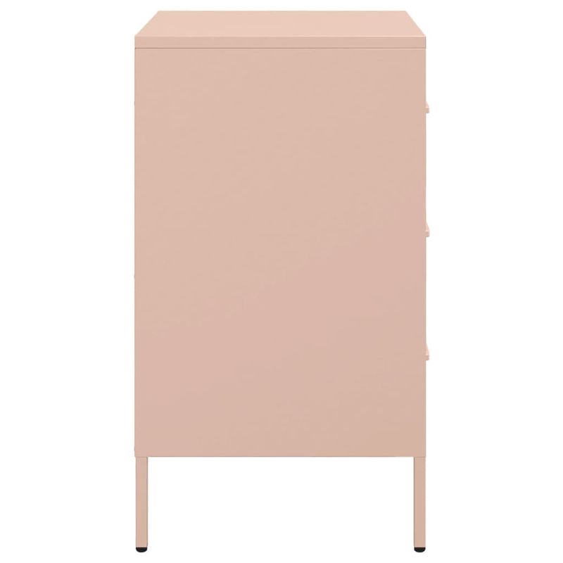 Casa si Gradina - Mobilier - Comode si corpuri - Noptiere - Noptiere, 2 buc., roz, 36x39x68 cm, otel laminat la rece - Infinity.ro