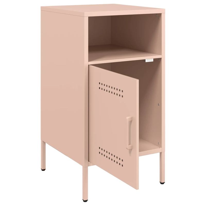 Casa si Gradina - Mobilier - Comode si corpuri - Noptiere - Noptiere, 2 buc., roz, 36x39x68 cm, otel laminat la rece - Infinity.ro