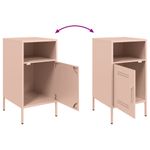 Casa si Gradina - Mobilier - Comode si corpuri - Noptiere - Noptiere, 2 buc., roz, 36x39x68 cm, otel laminat la rece - Infinity.ro