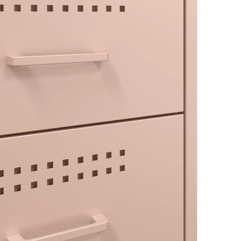 Casa si Gradina - Mobilier - Comode si corpuri - Noptiere - Noptiere, 2 buc., roz, 36x39x68 cm, otel laminat la rece - Infinity.ro