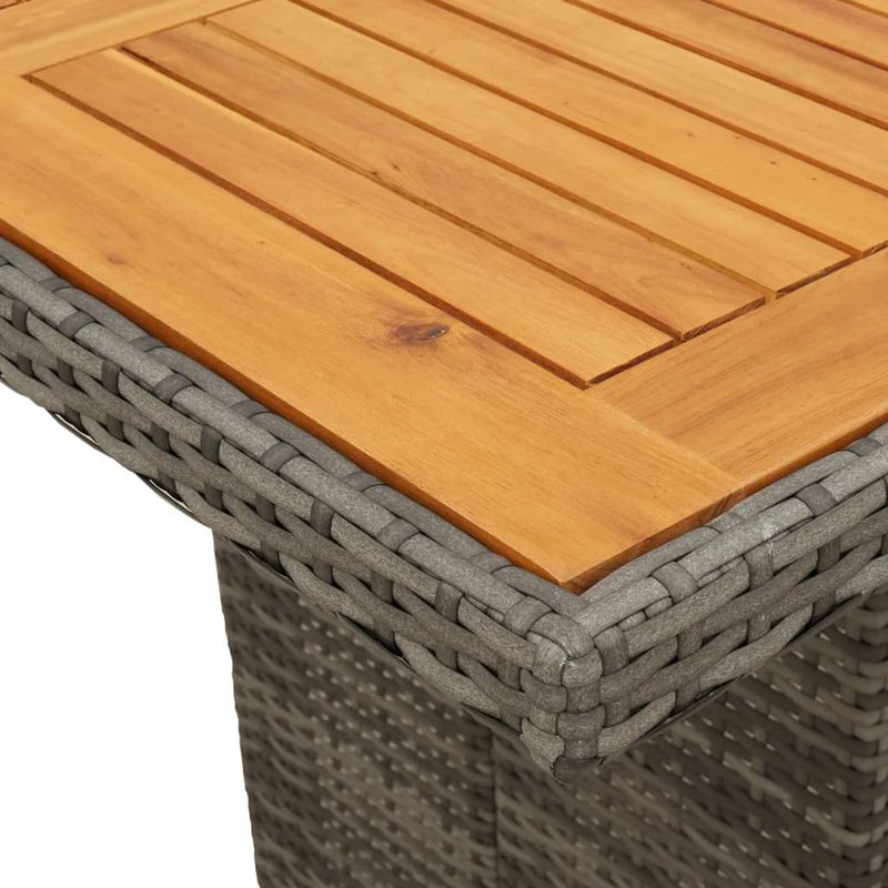 Casa si Gradina - Gradina si terasa - Mobilier exterior - Seturi mobila gradina - Set bistro de gradina cu perne, 11 piese, gri, poliratan - Infinity.ro