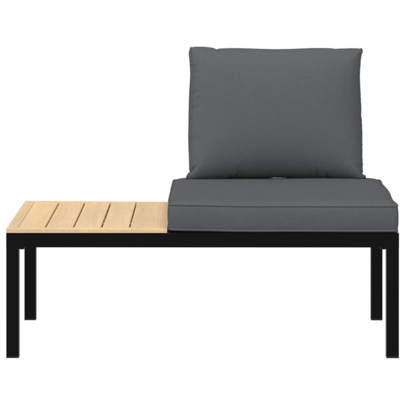 Casa si Gradina - Gradina si terasa - Mobilier exterior - Bancute de gradina - Banca de gradina cu perne, negru, aluminiu - Infinity.ro