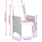 Casa si Gradina - Gradina si terasa - Mobilier exterior - Seturi mobila gradina - Set bistro de gradina cu perne, 11 piese, gri, poliratan - Infinity.ro