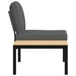 Casa si Gradina - Gradina si terasa - Mobilier exterior - Bancute de gradina - Banca de gradina cu perne, negru, aluminiu - Infinity.ro