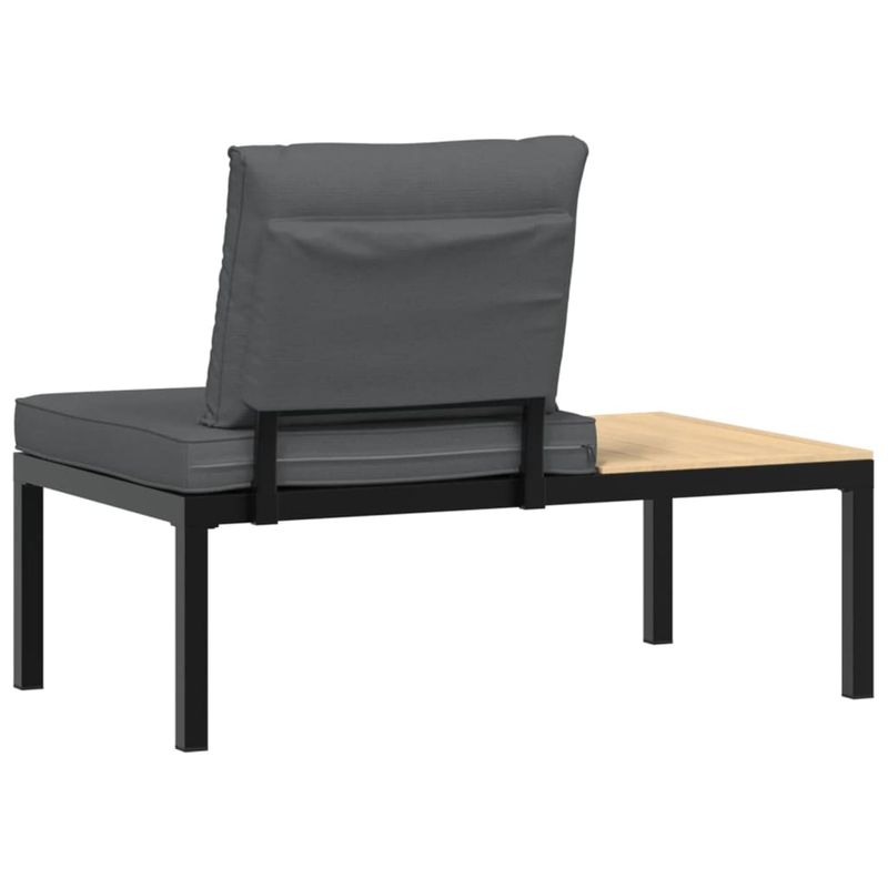 Casa si Gradina - Gradina si terasa - Mobilier exterior - Bancute de gradina - Banca de gradina cu perne, negru, aluminiu - Infinity.ro