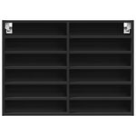 Casa si Gradina - Mobilier - Biblioteci si rafturi - Rafturi - Dulap cu vitrina, negru, 80x8,5x58 cm, lemn prelucrat - Infinity.ro