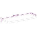 Casa si Gradina - Mobilier - Feronerie si accesorii mobila - Blat de masa contur organic 80x20x2,5 cm lemn masiv de mango, finisaj de stejar - Infinity.ro