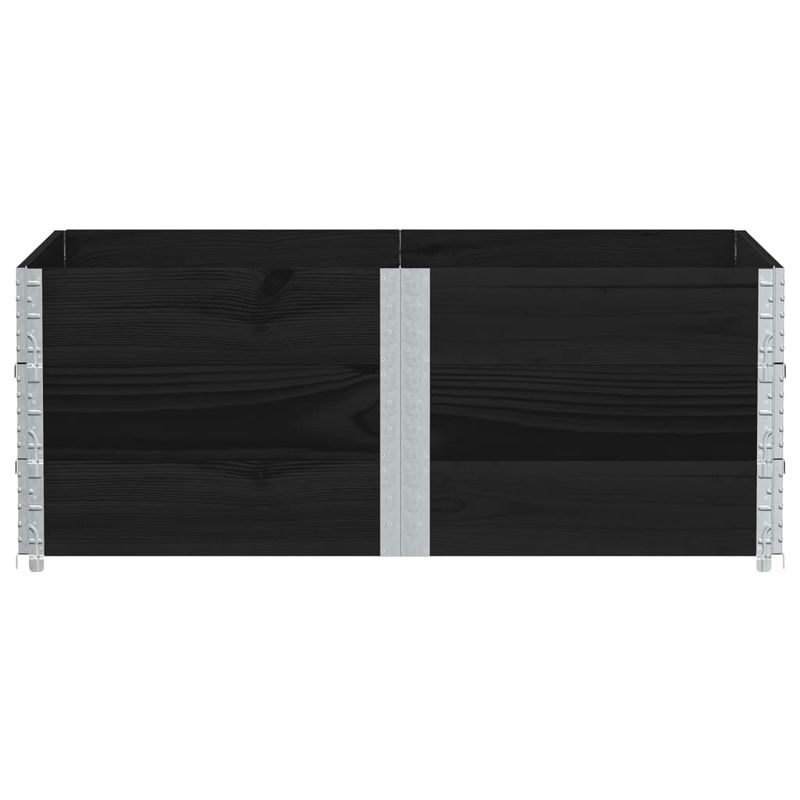 Casa si Gradina - Mobilier - Feronerie si accesorii mobila - Rame pentru paleti, 3 buc., negru, 150x100 cm, lemn masiv pin - Infinity.ro