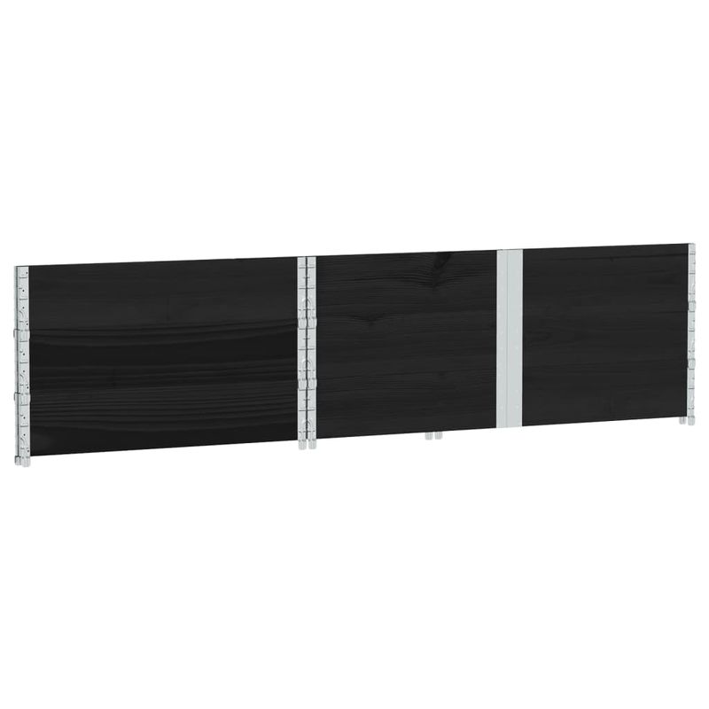 Casa si Gradina - Mobilier - Feronerie si accesorii mobila - Rame pentru paleti, 3 buc., negru, 150x100 cm, lemn masiv pin - Infinity.ro