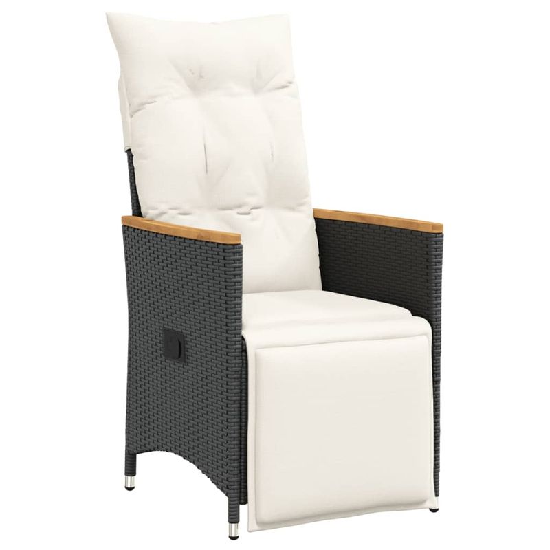 Casa si Gradina - Gradina si terasa - Mobilier exterior - Seturi mobila gradina - Set bistro de gradina, 11 piese, cu perne, negru, poliratan - Infinity.ro
