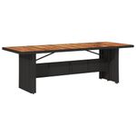 Casa si Gradina - Gradina si terasa - Mobilier exterior - Seturi mobila gradina - Set bistro de gradina, 11 piese, cu perne, negru, poliratan - Infinity.ro