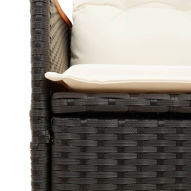 Casa si Gradina - Gradina si terasa - Mobilier exterior - Seturi mobila gradina - Set bistro de gradina, 11 piese, cu perne, negru, poliratan - Infinity.ro