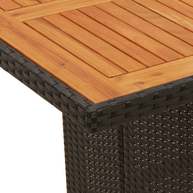 Casa si Gradina - Gradina si terasa - Mobilier exterior - Seturi mobila gradina - Set bistro de gradina, 11 piese, cu perne, negru, poliratan - Infinity.ro