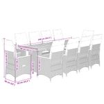 Casa si Gradina - Gradina si terasa - Mobilier exterior - Seturi mobila gradina - Set bistro de gradina, 11 piese, cu perne, negru, poliratan - Infinity.ro