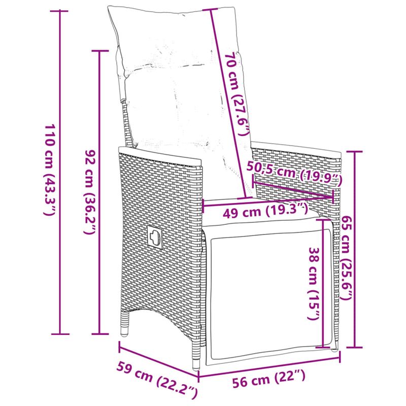 Casa si Gradina - Gradina si terasa - Mobilier exterior - Seturi mobila gradina - Set bistro de gradina, 11 piese, cu perne, negru, poliratan - Infinity.ro
