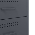 Casa si Gradina - Mobilier - Comode si corpuri - Noptiere - Noptiere, 2 buc., antracit, 36x39x68 cm, otel laminat la rece - Infinity.ro