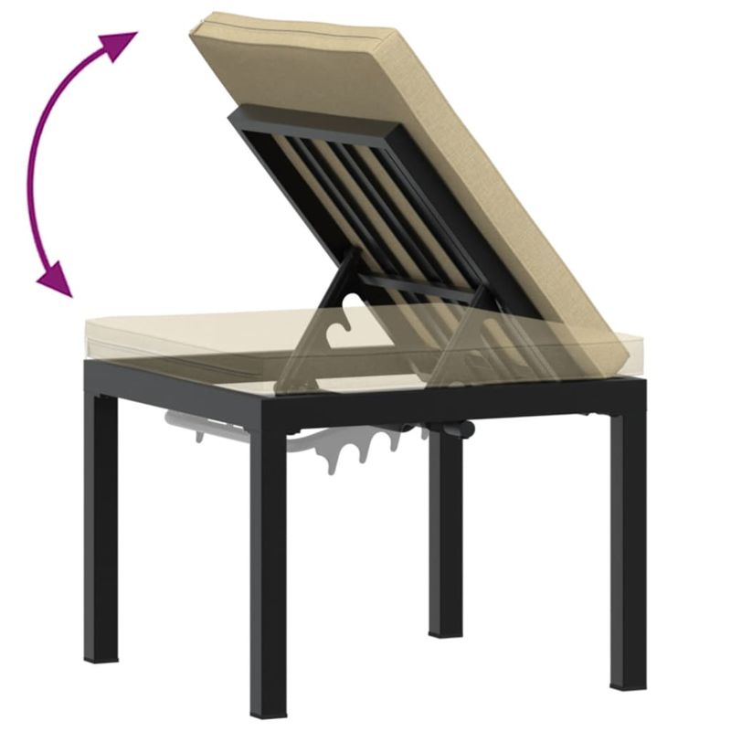 Casa si Gradina - Gradina si terasa - Mobilier exterior - Seturi mobila gradina - Set canapea de gradina, 5 piese, cu perne, negru, otel vopsit - Infinity.ro
