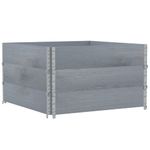 Casa si Gradina - Mobilier - Feronerie si accesorii mobila - Rame pentru paleti 3 buc. gri 100x100 cm lemn masiv de pin - Infinity.ro
