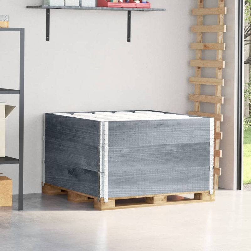 Casa si Gradina - Mobilier - Feronerie si accesorii mobila - Rame pentru paleti 3 buc. gri 100x100 cm lemn masiv de pin - Infinity.ro