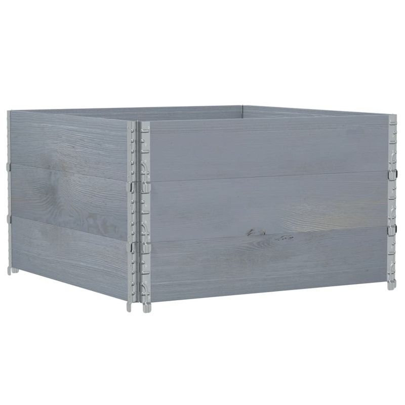 Casa si Gradina - Mobilier - Feronerie si accesorii mobila - Rame pentru paleti 3 buc. gri 100x100 cm lemn masiv de pin - Infinity.ro