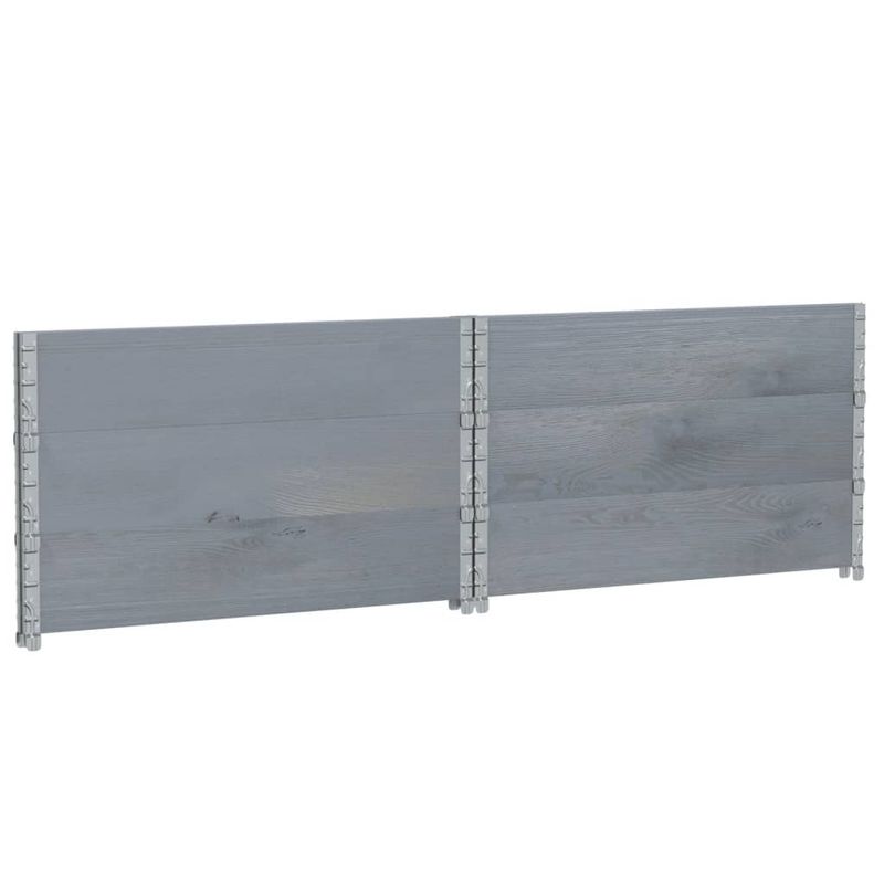 Casa si Gradina - Mobilier - Feronerie si accesorii mobila - Rame pentru paleti 3 buc. gri 100x100 cm lemn masiv de pin - Infinity.ro