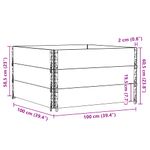 Casa si Gradina - Mobilier - Feronerie si accesorii mobila - Rame pentru paleti 3 buc. gri 100x100 cm lemn masiv de pin - Infinity.ro