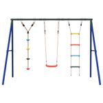 Jucarii, Copii si Bebe - Jucarii si jocuri - Jucarii de exterior - Spatii de joaca si accesorii - Set leagan de exterior, cu leagan, scara și leagan cu disc, roșu - Infinity.ro