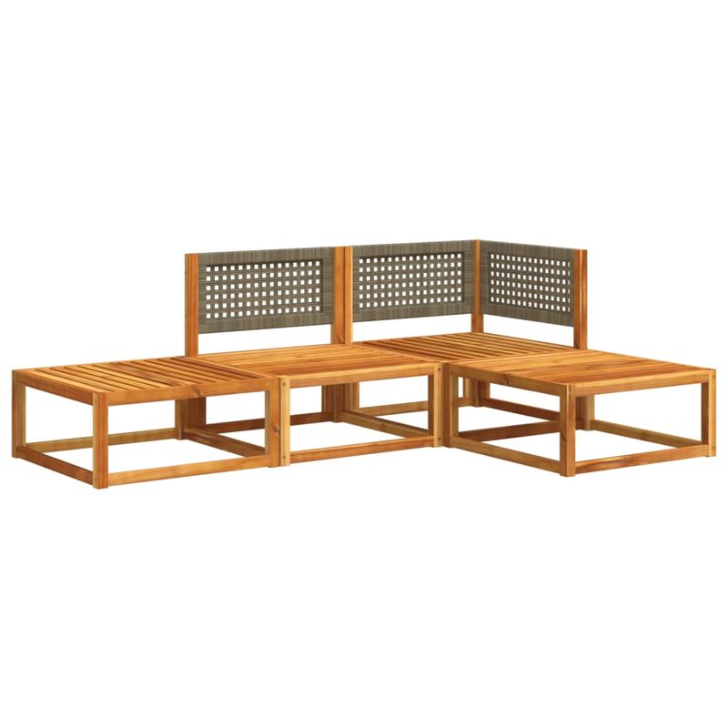 Casa si Gradina - Gradina si terasa - Mobilier exterior - Seturi mobila gradina - Set canapele de gradina cu perne, 4 piese, lemn masiv de acacia - Infinity.ro