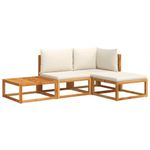 Casa si Gradina - Gradina si terasa - Mobilier exterior - Seturi mobila gradina - Set canapele de gradina cu perne, 4 piese, lemn masiv de acacia - Infinity.ro