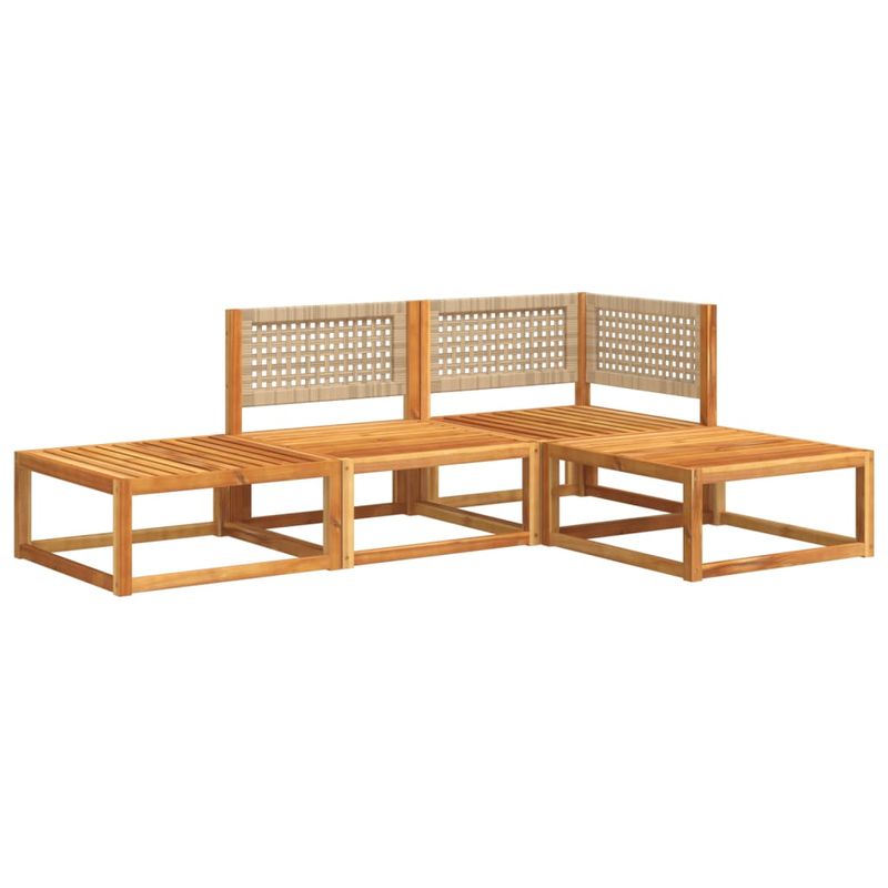 Casa si Gradina - Gradina si terasa - Mobilier exterior - Seturi mobila gradina - Set canapele de gradina cu perne, 4 piese, lemn masiv de acacia - Infinity.ro