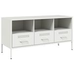 Casa si Gradina - Mobilier - Comode si corpuri - Comode - Dulap TV, alb, 100,5x39x50,5 cm, otel laminat la rece - Infinity.ro