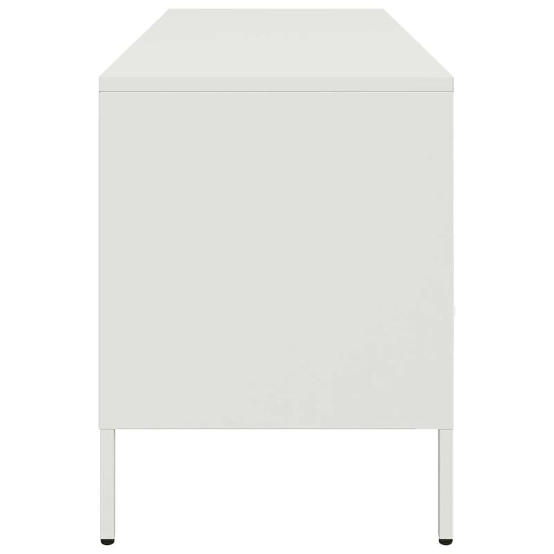 Casa si Gradina - Mobilier - Comode si corpuri - Comode - Dulap TV, alb, 100,5x39x50,5 cm, otel laminat la rece - Infinity.ro