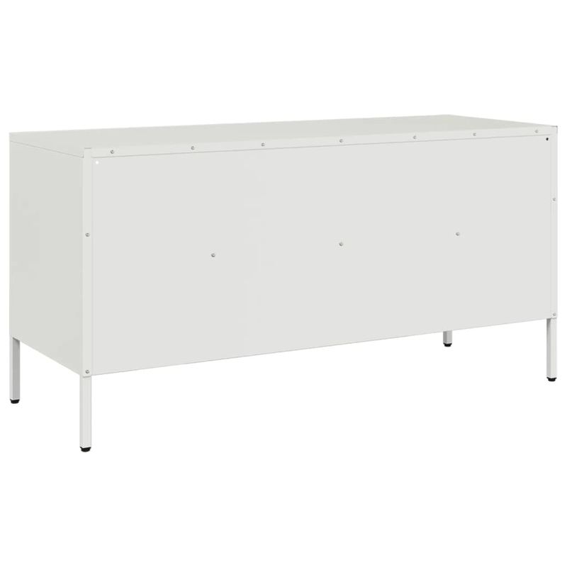 Casa si Gradina - Mobilier - Comode si corpuri - Comode - Dulap TV, alb, 100,5x39x50,5 cm, otel laminat la rece - Infinity.ro