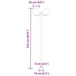 Casa si Gradina - Corpuri si surse de iluminat - Iluminat exterior - Felinare - Lampi exterioare de podea 3 buc argintiu 215 cm otel inoxidabil - Infinity.ro