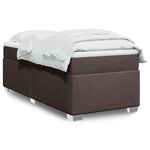 Casa si Gradina - Mobilier - Paturi si accesorii - Paturi - Pat box spring cu saltea, maro inchis, 80x200 cm, textil - Infinity.ro