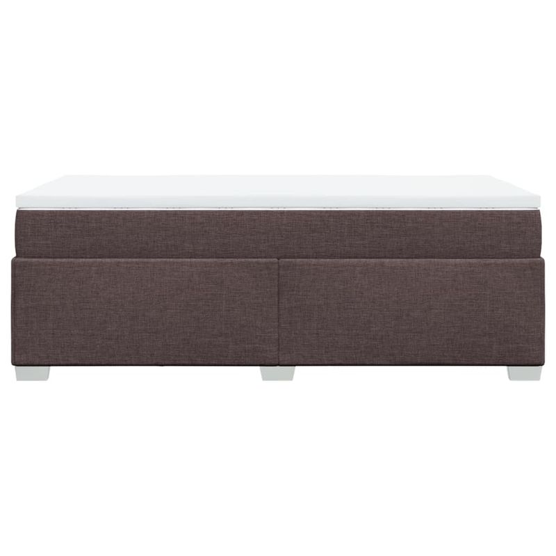 Casa si Gradina - Mobilier - Paturi si accesorii - Paturi - Pat box spring cu saltea, maro inchis, 80x200 cm, textil - Infinity.ro