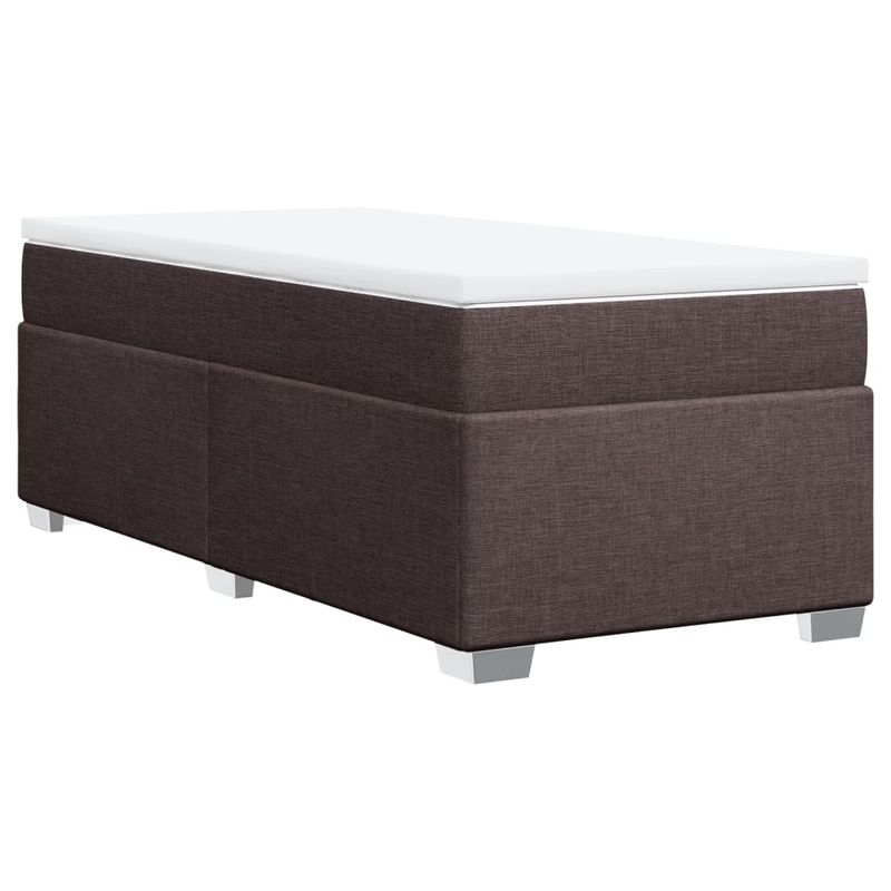 Casa si Gradina - Mobilier - Paturi si accesorii - Paturi - Pat box spring cu saltea, maro inchis, 80x200 cm, textil - Infinity.ro