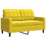 Casa si Gradina - Mobilier - Seturi de mobilier - Seturi living - Set de canapele cu perne, 3 piese, galben, catifea - Infinity.ro