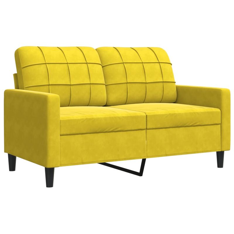Casa si Gradina - Mobilier - Seturi de mobilier - Seturi living - Set de canapele cu perne, 3 piese, galben, catifea - Infinity.ro