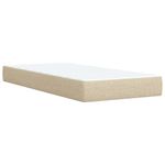 Casa si Gradina - Mobilier - Paturi si accesorii - Paturi - Pat box spring cu saltea, crem, 90x190 cm, textil - Infinity.ro