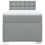 Casa si Gradina - Mobilier - Paturi si accesorii - Paturi - Pat continental cu saltea, gri deschis, 80x200 cm, textil - Infinity.ro