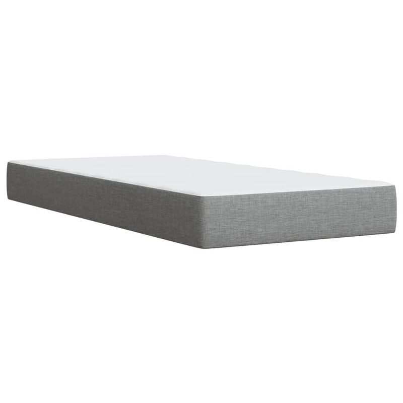 Casa si Gradina - Mobilier - Paturi si accesorii - Paturi - Pat continental cu saltea, gri deschis, 80x200 cm, textil - Infinity.ro