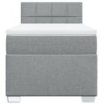 Casa si Gradina - Mobilier - Paturi si accesorii - Paturi - Pat continental cu saltea, gri deschis, 80x200 cm, textil - Infinity.ro