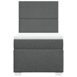 Casa si Gradina - Mobilier - Paturi si accesorii - Paturi - Pat box spring cu saltea, gri inchis, 80x200 cm, textil - Infinity.ro