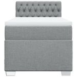 Casa si Gradina - Mobilier - Paturi si accesorii - Paturi - Pat box spring cu saltea, gri deschis, 100x200 cm, textil - Infinity.ro