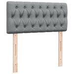 Casa si Gradina - Mobilier - Paturi si accesorii - Paturi - Pat box spring cu saltea, gri deschis, 100x200 cm, textil - Infinity.ro